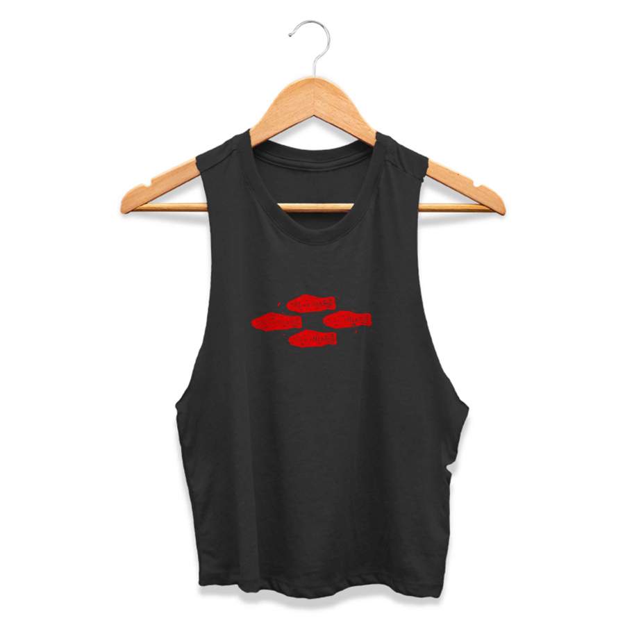 Diamond Of Red Swedish Fish Candy Gummies Red Delicious CPY Womans Crop Tanktop Tee