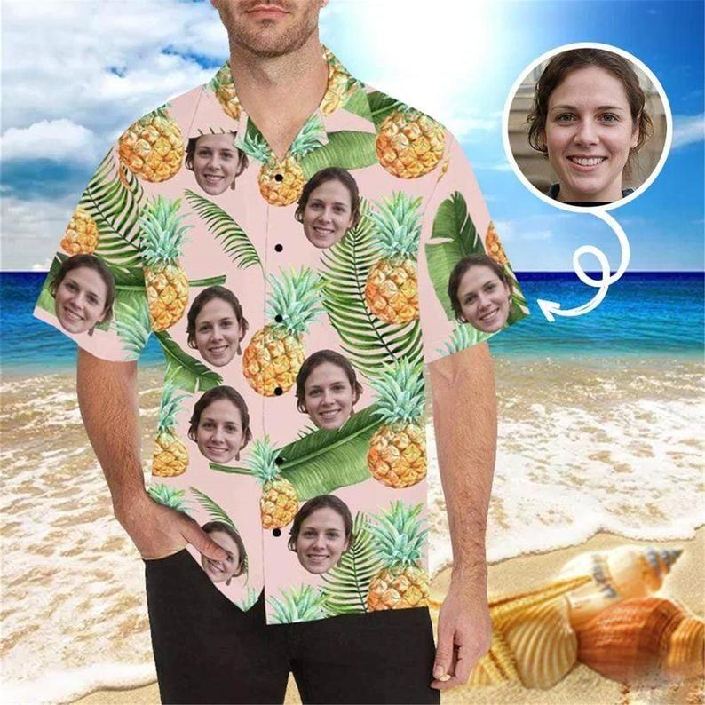 Beach Shirt Felacia [Hawaii Shirt] Custom Face Hawaiian Shirt For Boyfriend Or Husbandzx18138