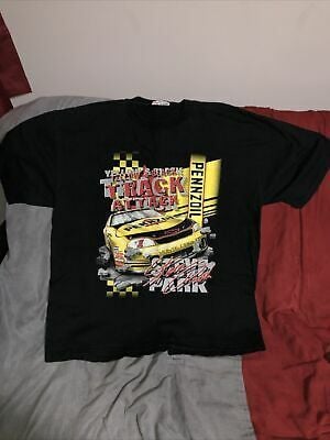 Vintage Nascar Front Back Print Shirt Steve Park Race Auto Pennzoil Graphic 9685