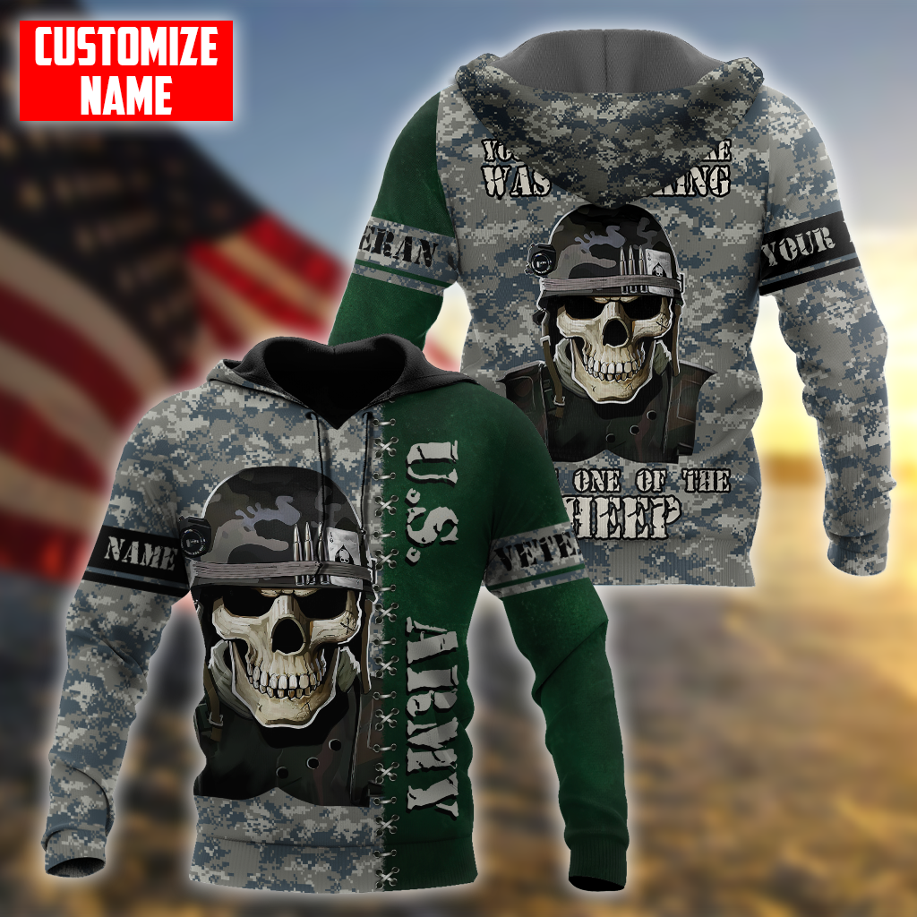 Custom Name Us Army Veteran 3D All Over Printed Shirts