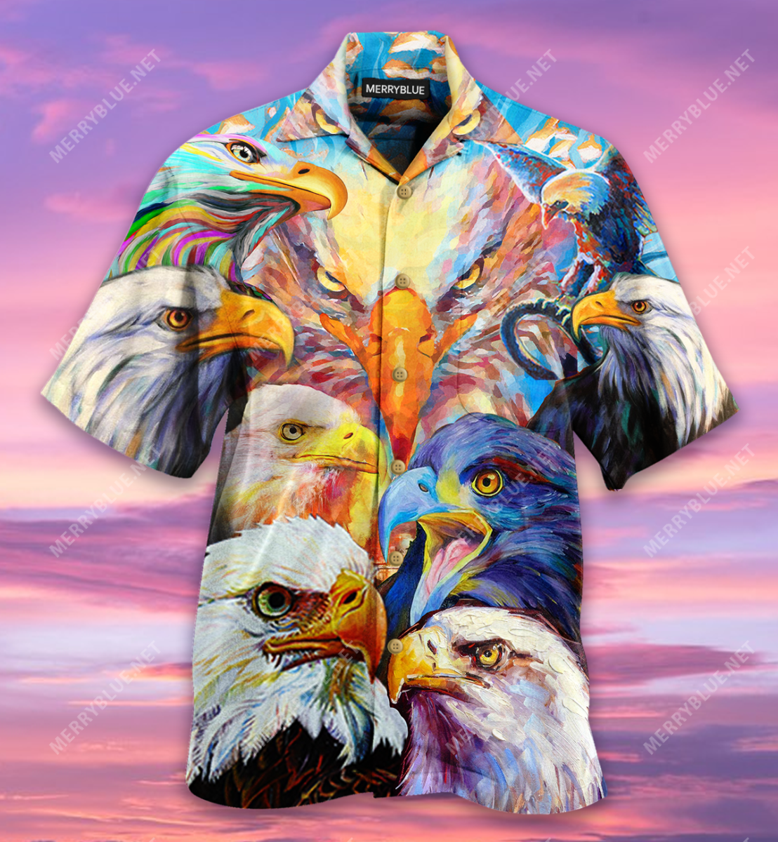 Colorful Eagles Unisex Hawaii Shirt Ha81065