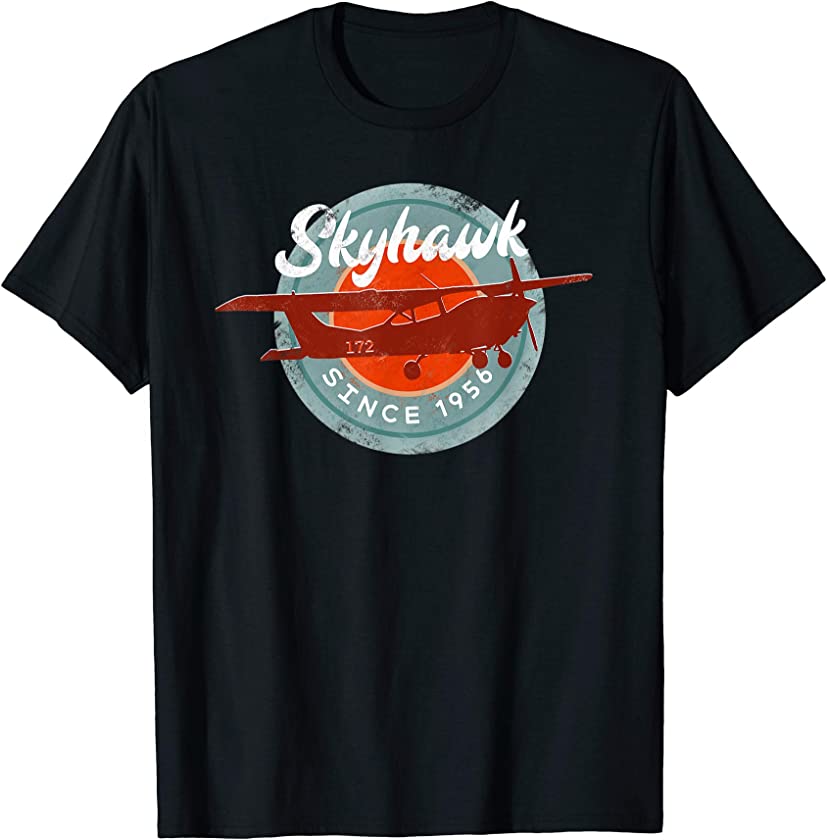 C172 Skyhawk Vintage Retro Airplane Flying Pilot Gift T-Shirt