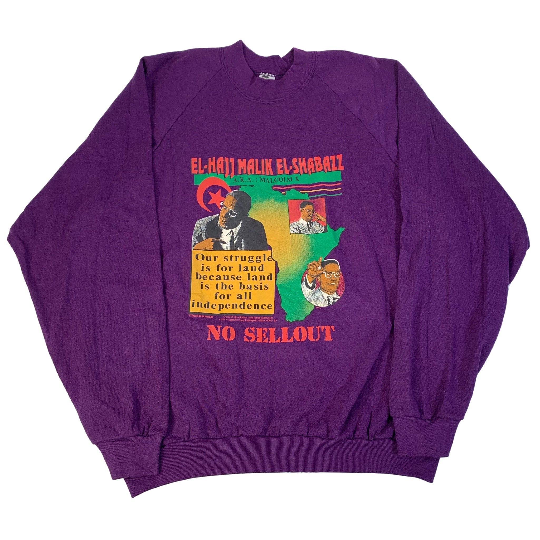 Vintage Malcolm X “No Sellout” Crewneck Sweatshirt