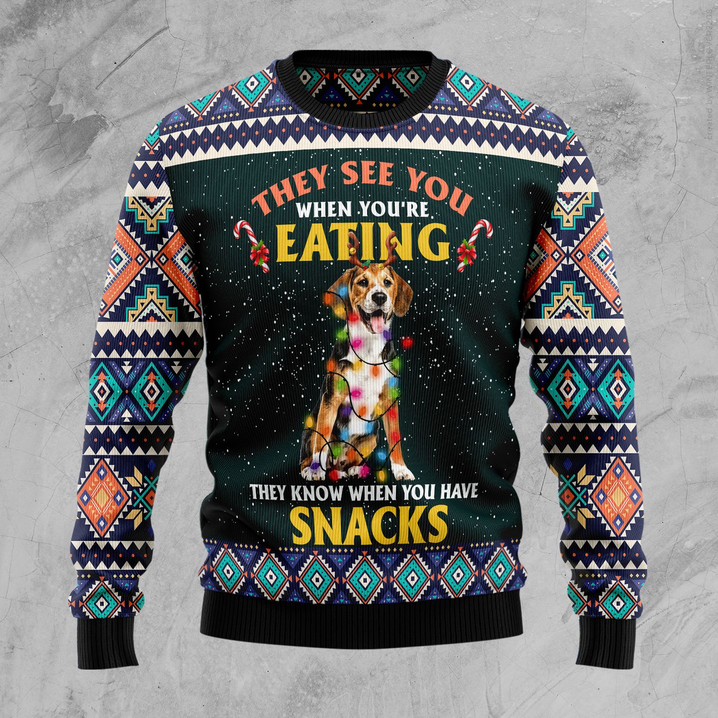 Beagle Snack TG51111 Ugly Christmas Sweater