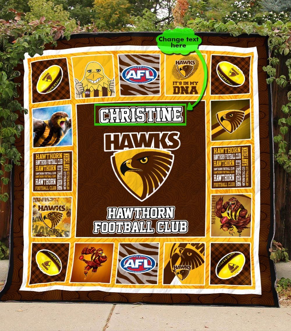 Personalized THAQT47 Hawthorn Football Club Quilt Blanket Name