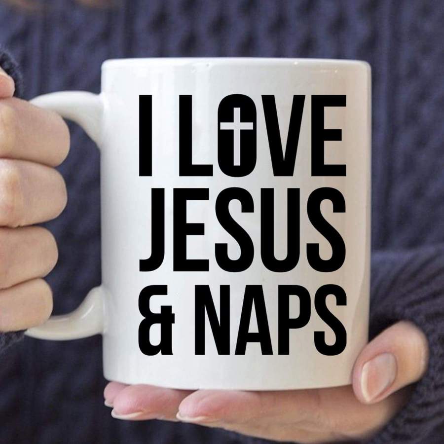 I love Jesus and naps coffee mug