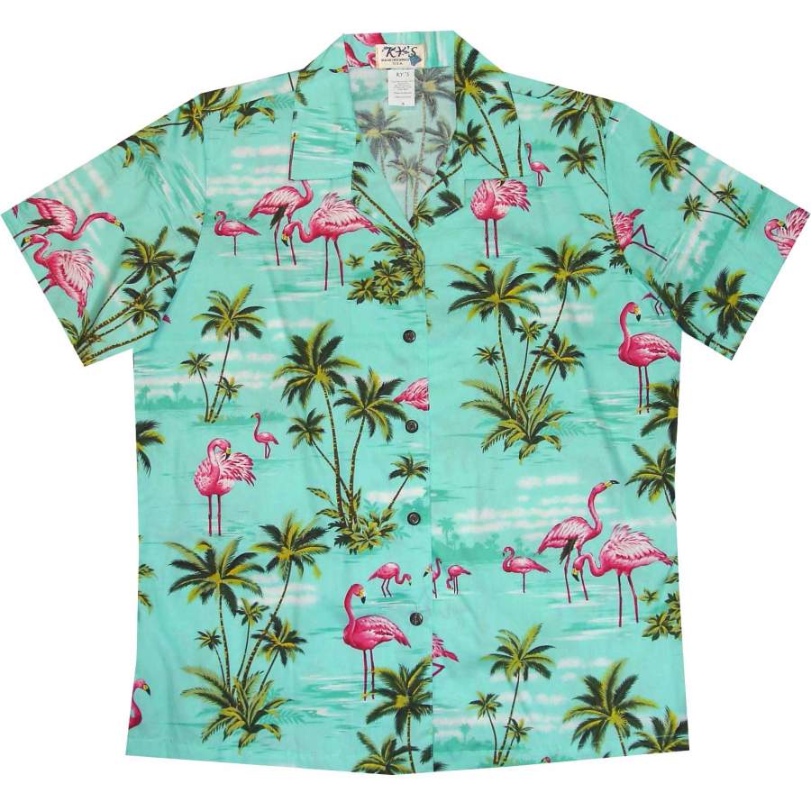 Flamingo Island Green Hawaii Shirt Ha35612