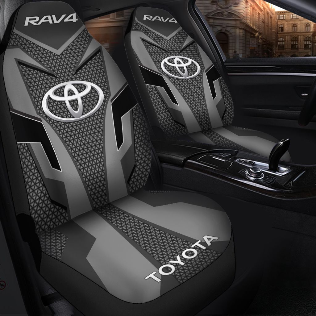 Toyota Rav4 TttHl Car Seat Cover (Set Of 2) Ver1 (Grey) Teepoem Ltd