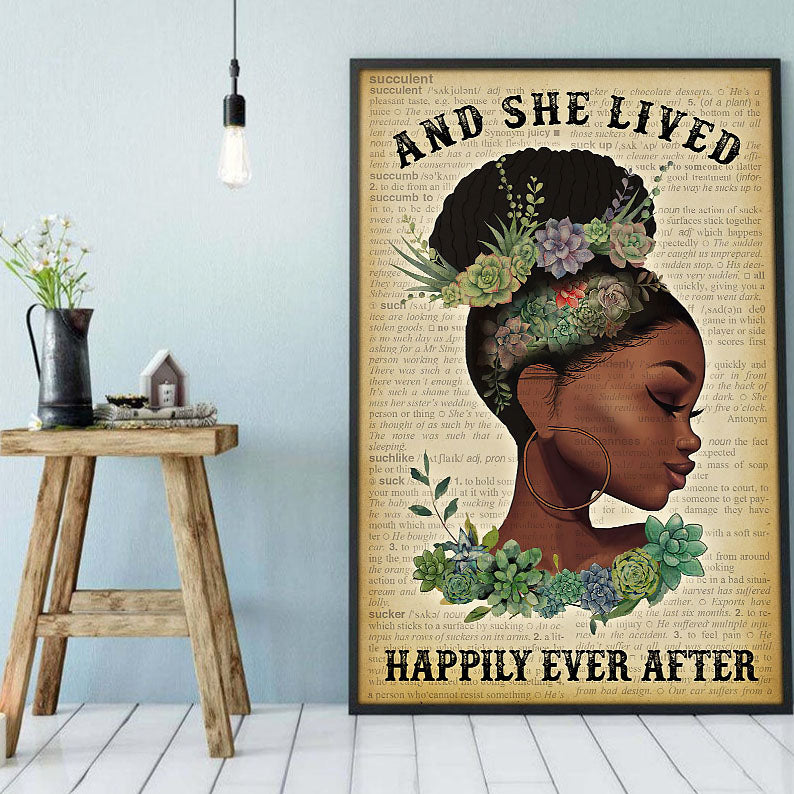 African American Canvas Prints Modern Afrocentric Poster Afro Women Black Man Glamorous Canvas Wall Art