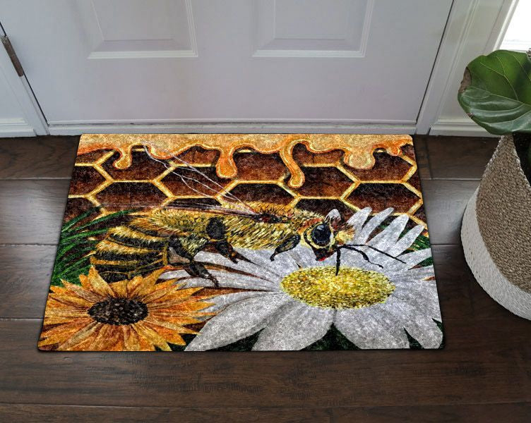 Apayprints – Busy Bee 3D All Over Printed Doormat