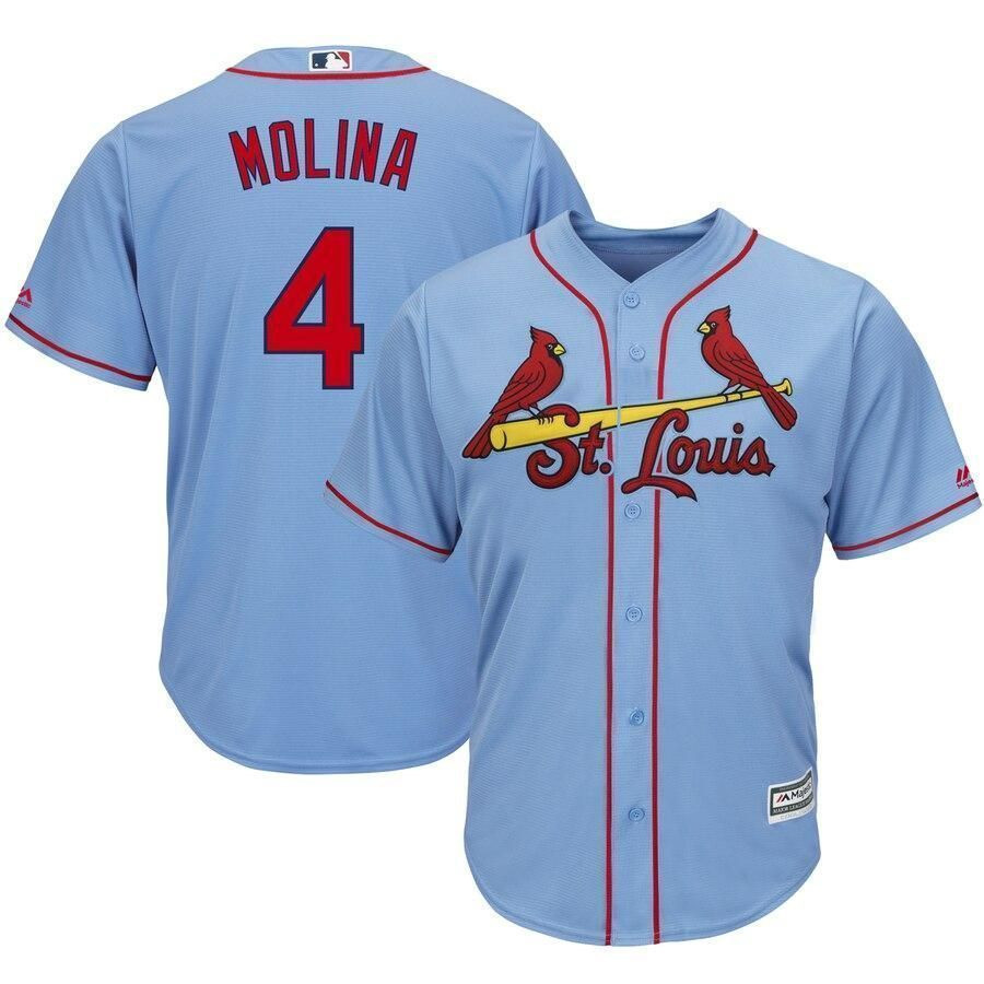 Yadier Molina St. Louis Cardinals Alternate Cool Base Player Jersey – Horizon Blue