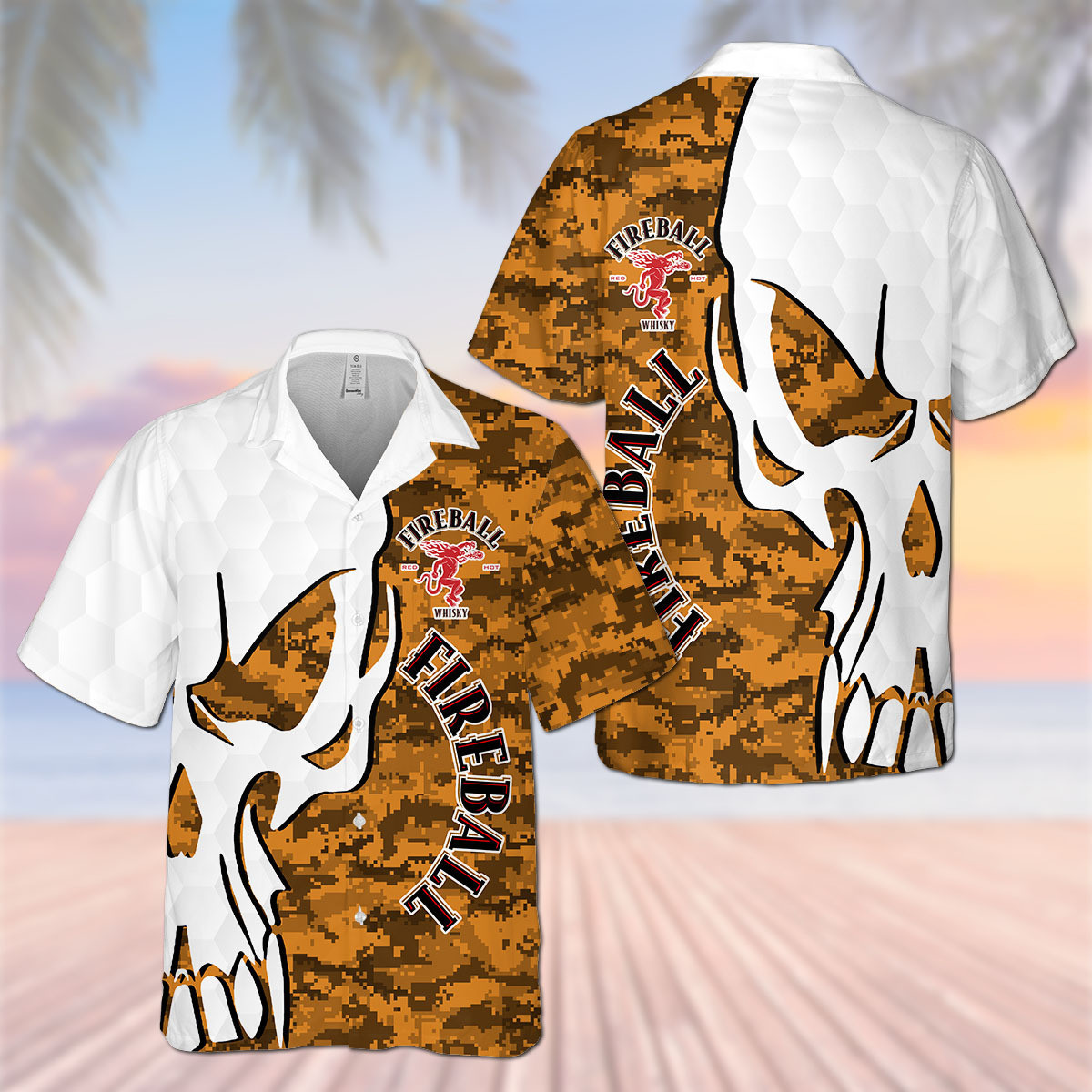 Fb Skull Hawaii Shirt Ha21482