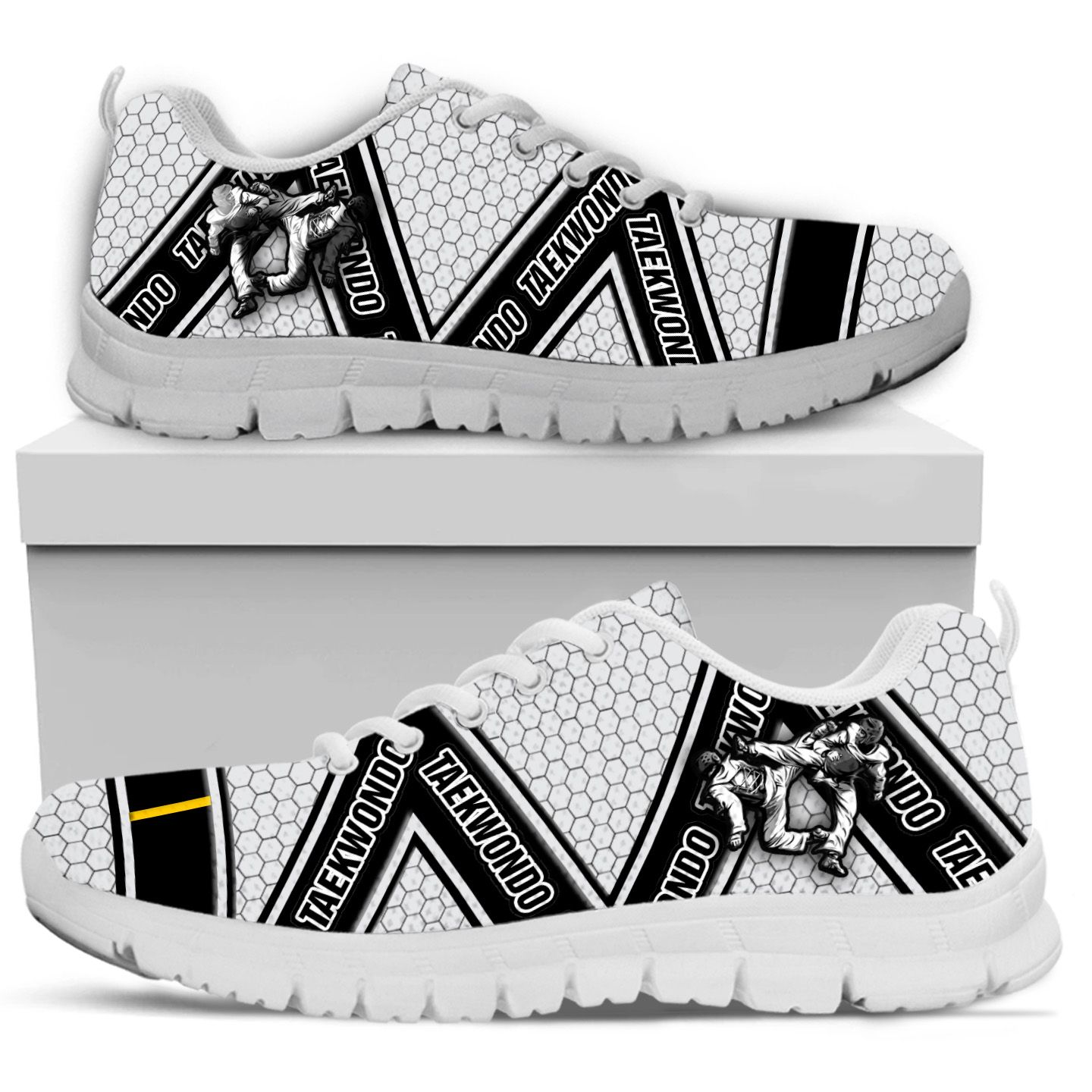 Taekwondo Custom Black Belt Women Sneakers For Martial Art Lovers