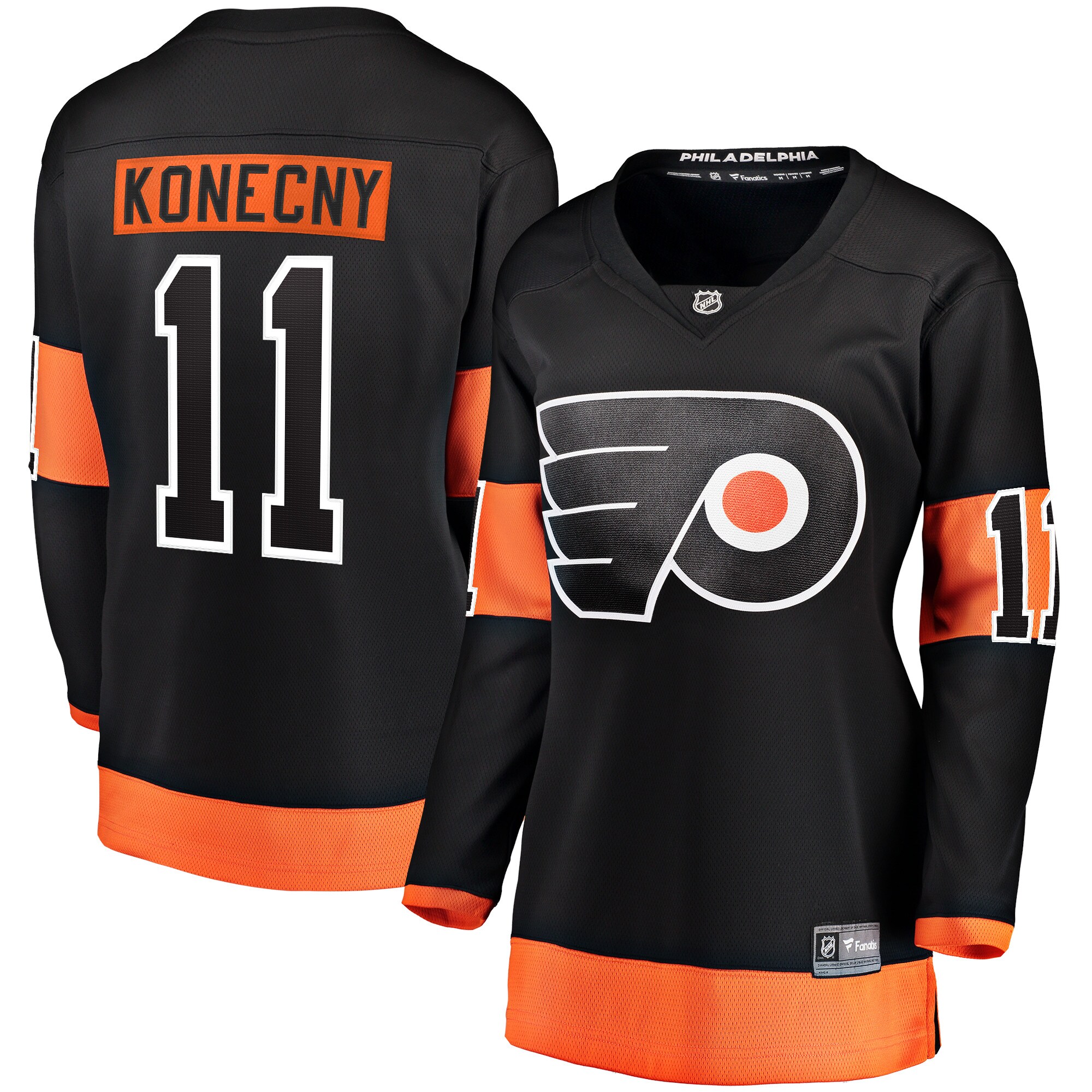 Women's Philadelphia Flyers Travis Konecny Black Alternate Premier Breakaway Jersey