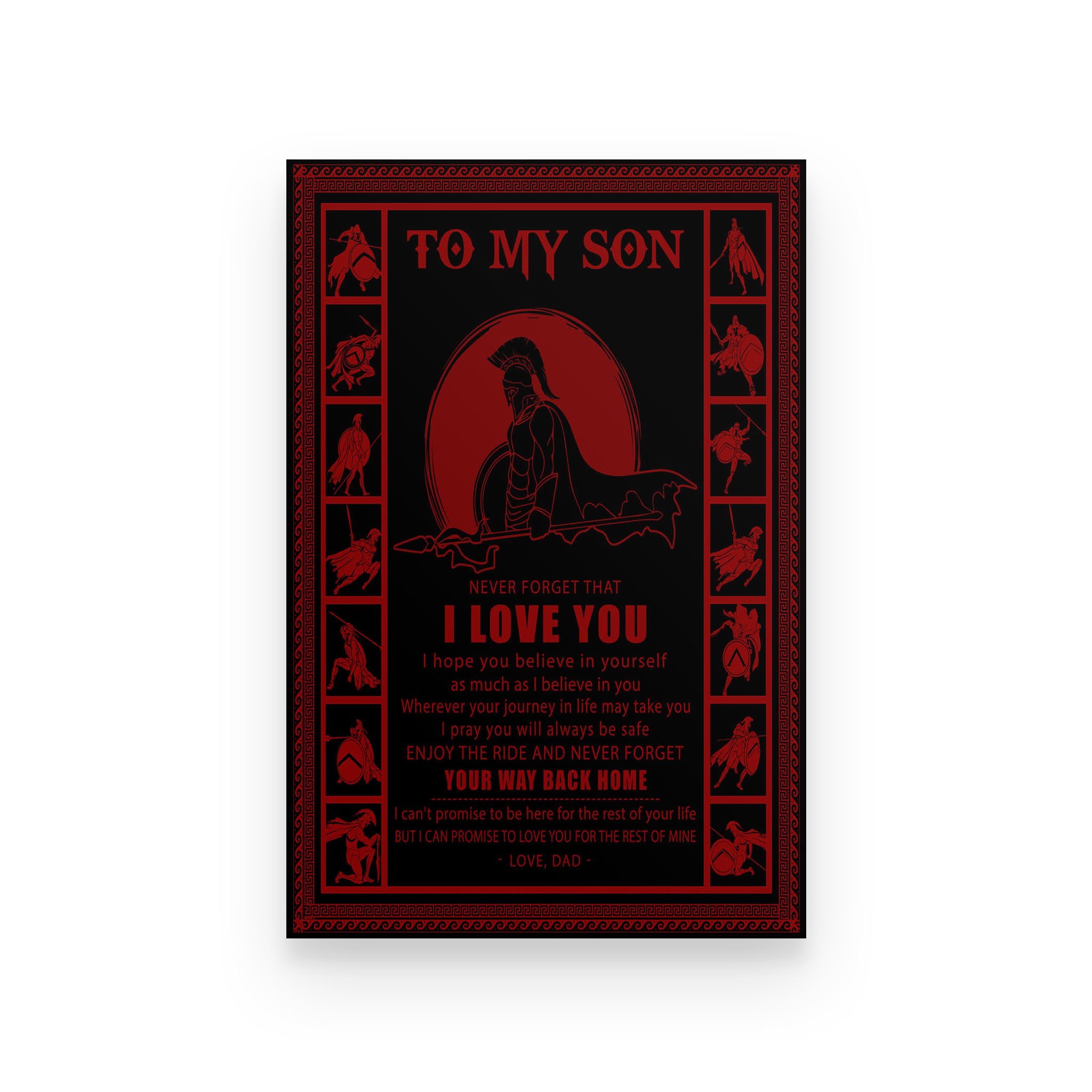 Spartan poster dad to son never forget that i love you vs2