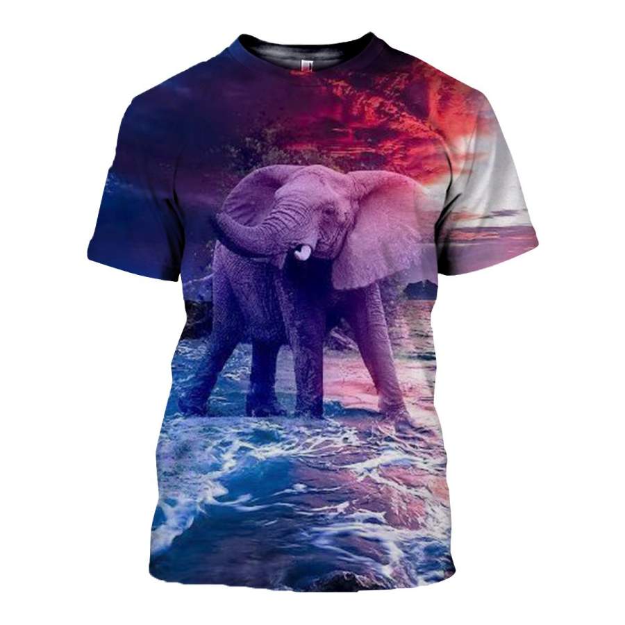 3D All Over Printed elephant T Shirt Hoodie 14123