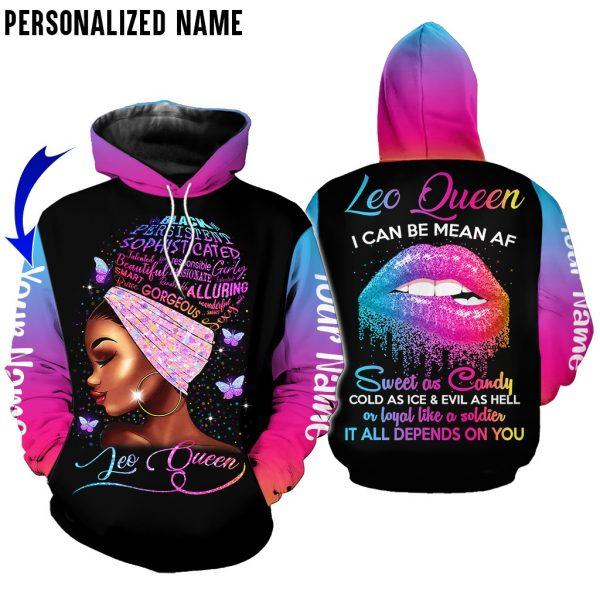 Black Queen Custom Name Hoodies Sweater Printed For Men And Women