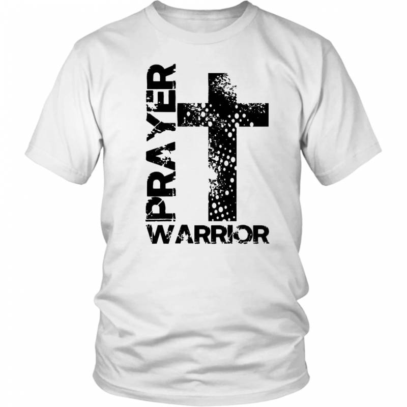 Prayer warrior big cross christian t-shirt | prayer t shirts