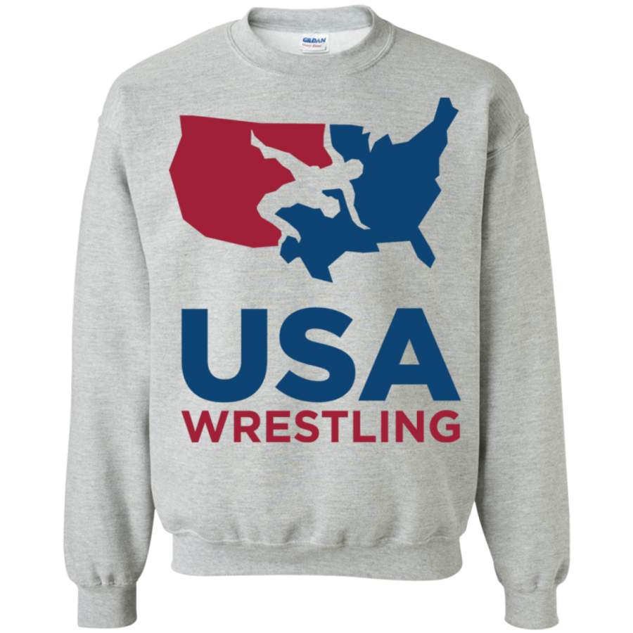 Usa Wrestling Crewneck Pullover Sweatshirt T-Shirt