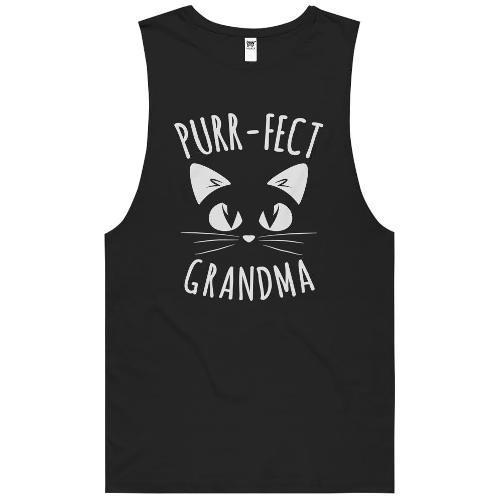 Purr-Fect Grandma Fur Mom Cute Cat Lover Animal Gift Tank Top