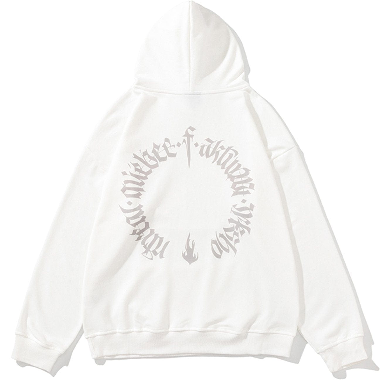 Talishko™ – Circular Letter Print Hoodie