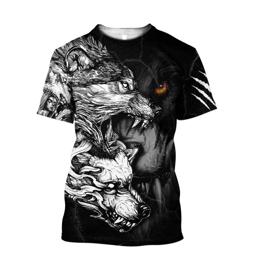 Wolf Tattoo Tshirt For Men and Women