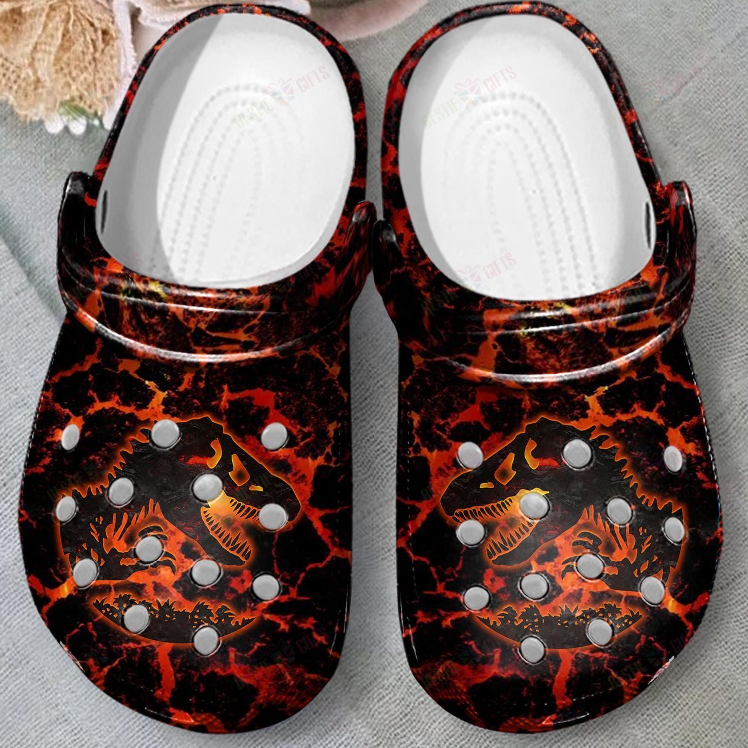 Dinosaurs Fire Art Crocs Classic Clogs Shoes – Justbeperfect_Shop