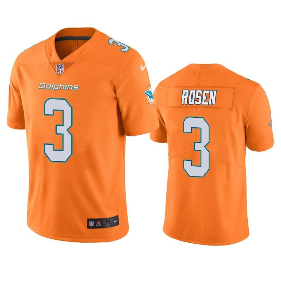 Dolphins Josh Rosen Color Rush Limited Orange Mens Jersey