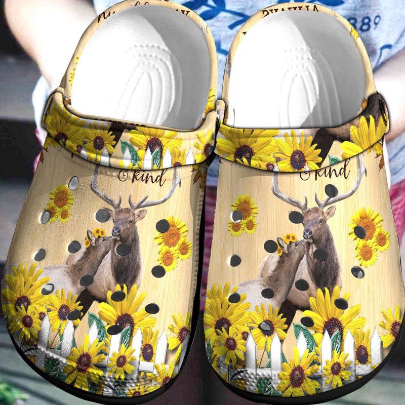 Deer Sunflowers Cute Shoes – Happy Deer Sunflowers Be Kind Outdoor Shoe