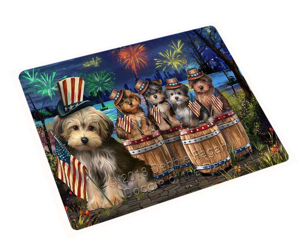 4Th Of July Independence Day Fireworks Yorkipoos At The Lake Blanket Blnkt75639