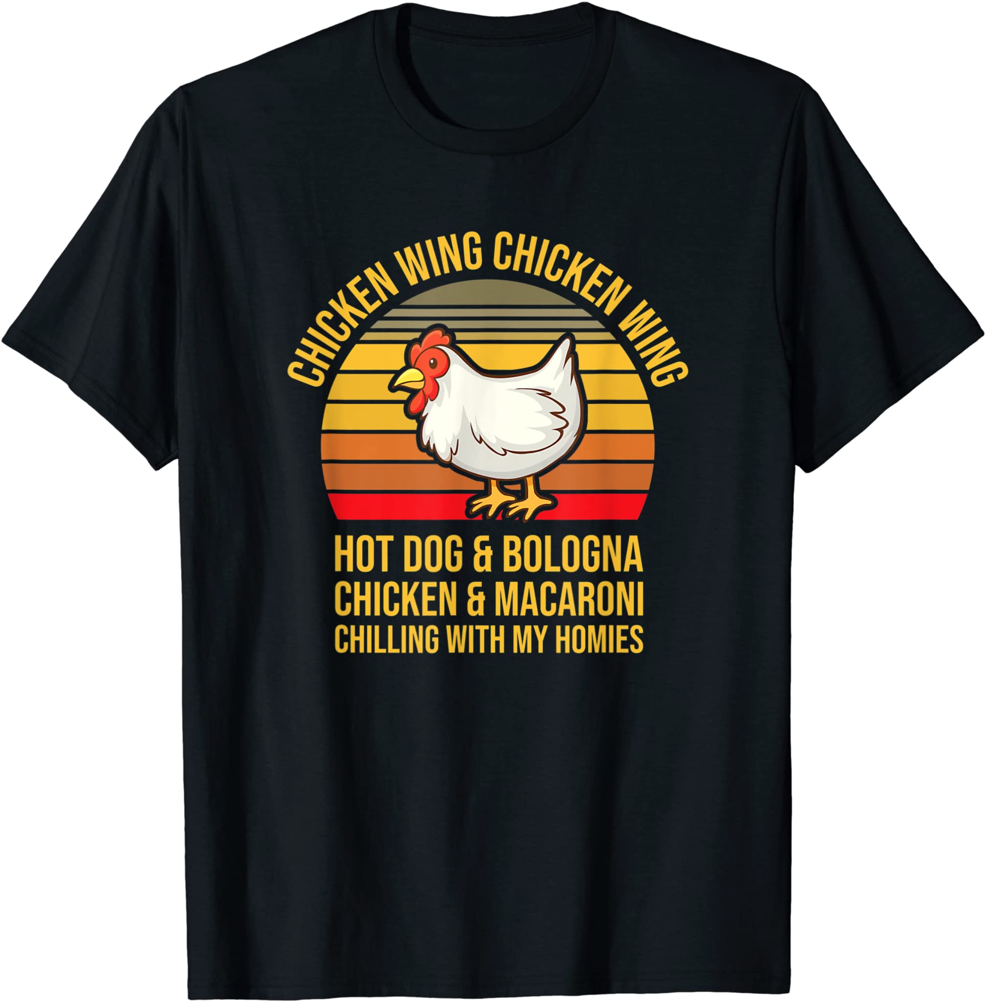 Chicken Wing Chicken Wing Hot Dog And Bologna Toddler Design T-Shirt