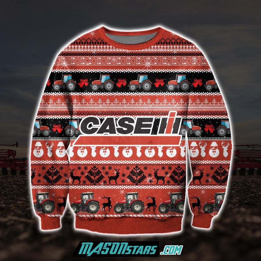 CASE IH 3D ALL OVER PRINT UGLY CHRISTMAS SWEATER 1710