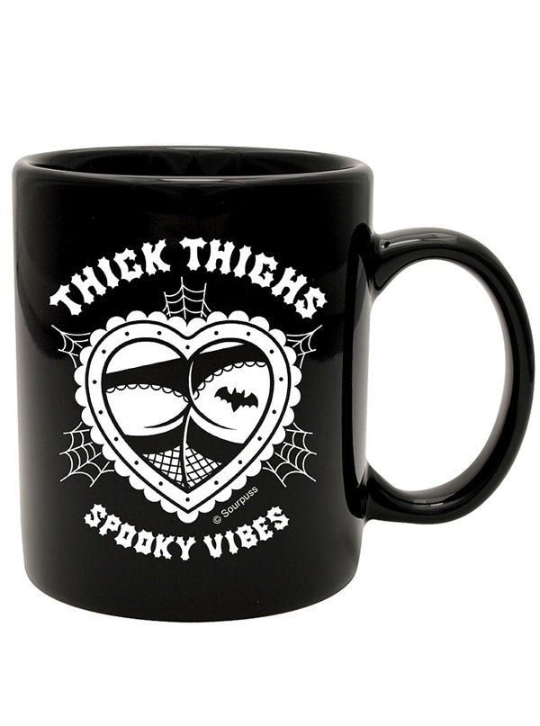 Thick Thighs Spooky Vibes Mug By Sourpuss