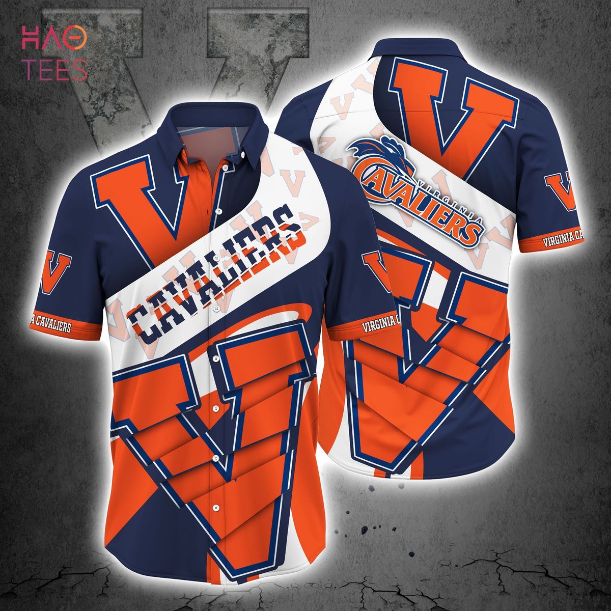 NCCA Virginia Cavaliers Blue Orange New Design Hawaiian Shirt