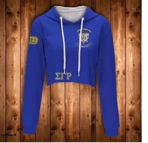 Sigma Gamma Rho 1922 Poodle Crop Top Hoodie