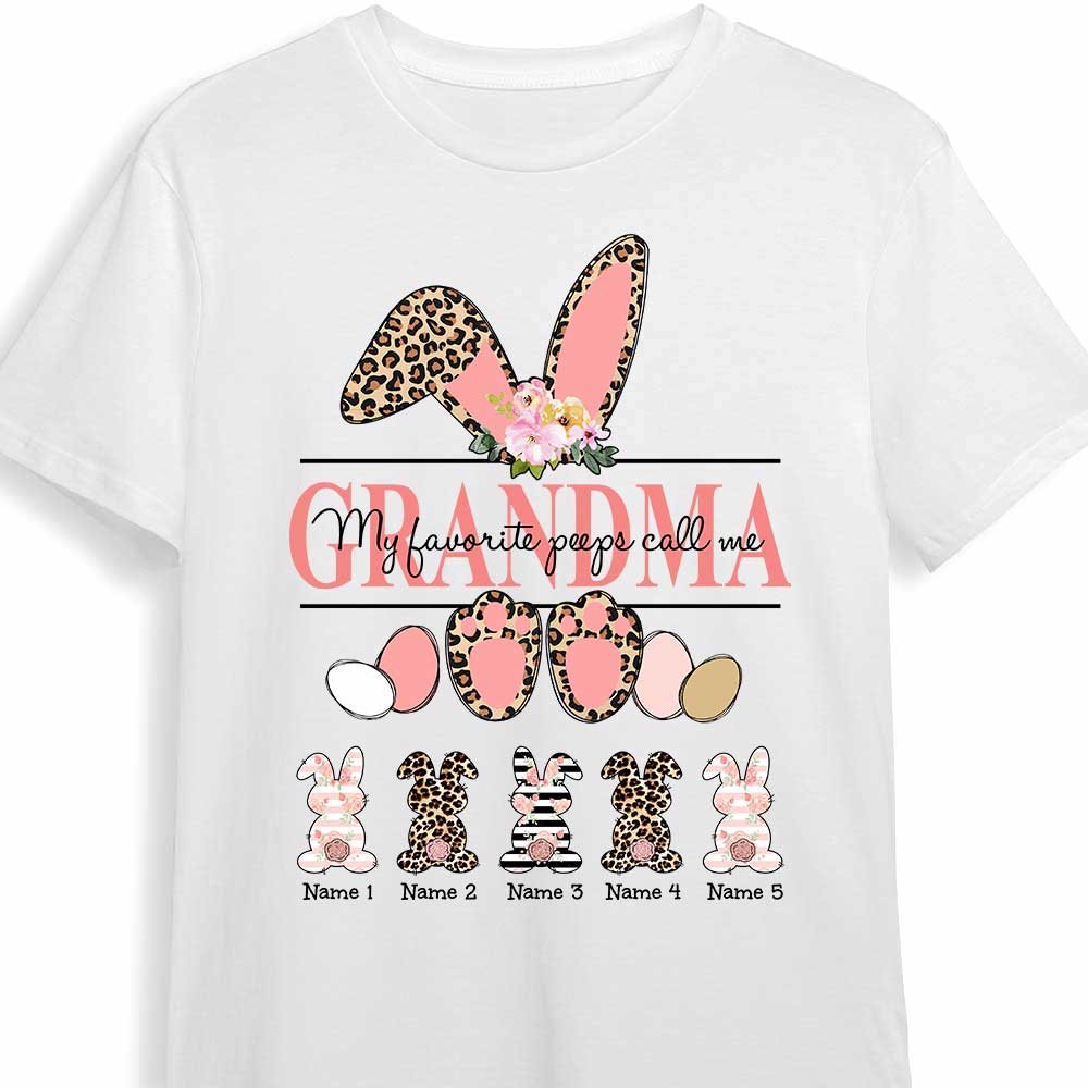 Personalized Mom Grandma Easter Bunny T Shirt Fb252 30O47