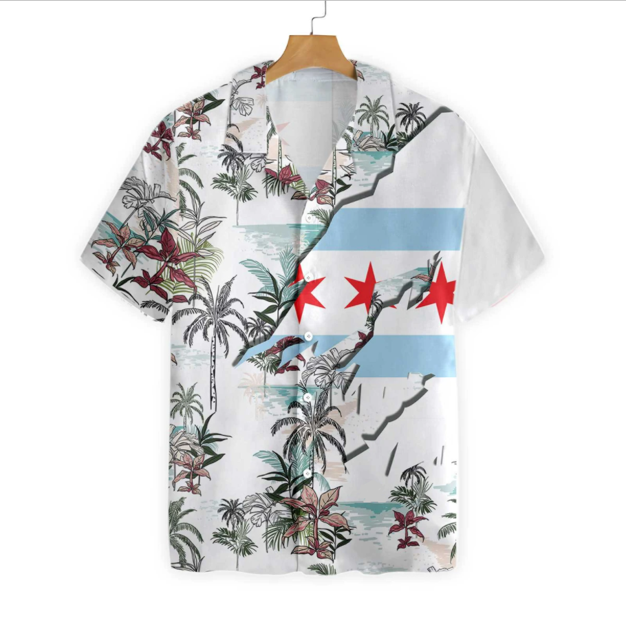 Apayprint – Navy Chicago Hawaiian Shirt