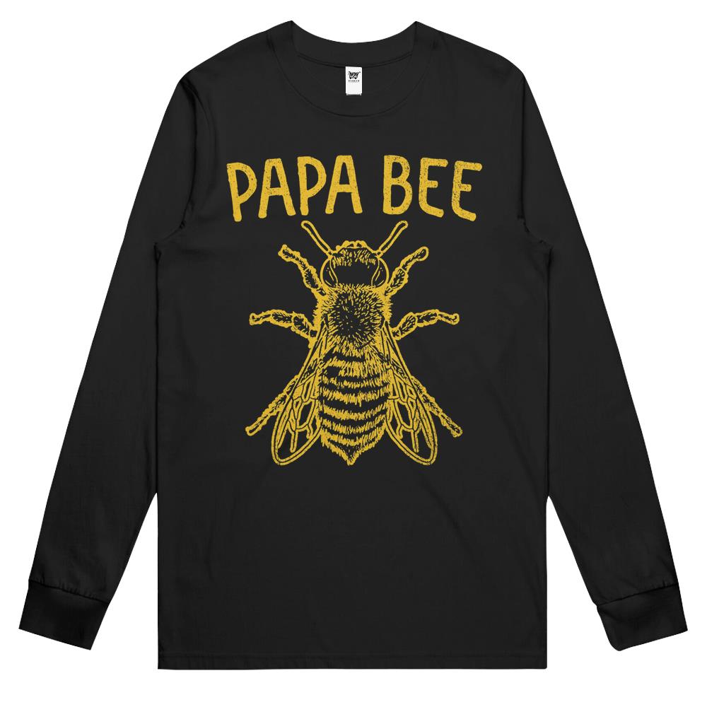 Mens Bee Papa Dad Father Keeper Keeping Apiarist Hive Gift Father’S Day Gift Long Sleeve T Shirts