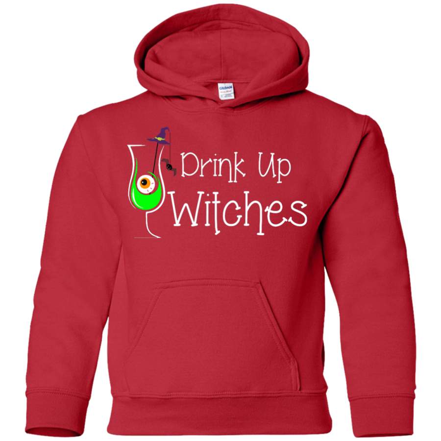 Funny Halloween, drink up witches Youth Pullover Hoodie