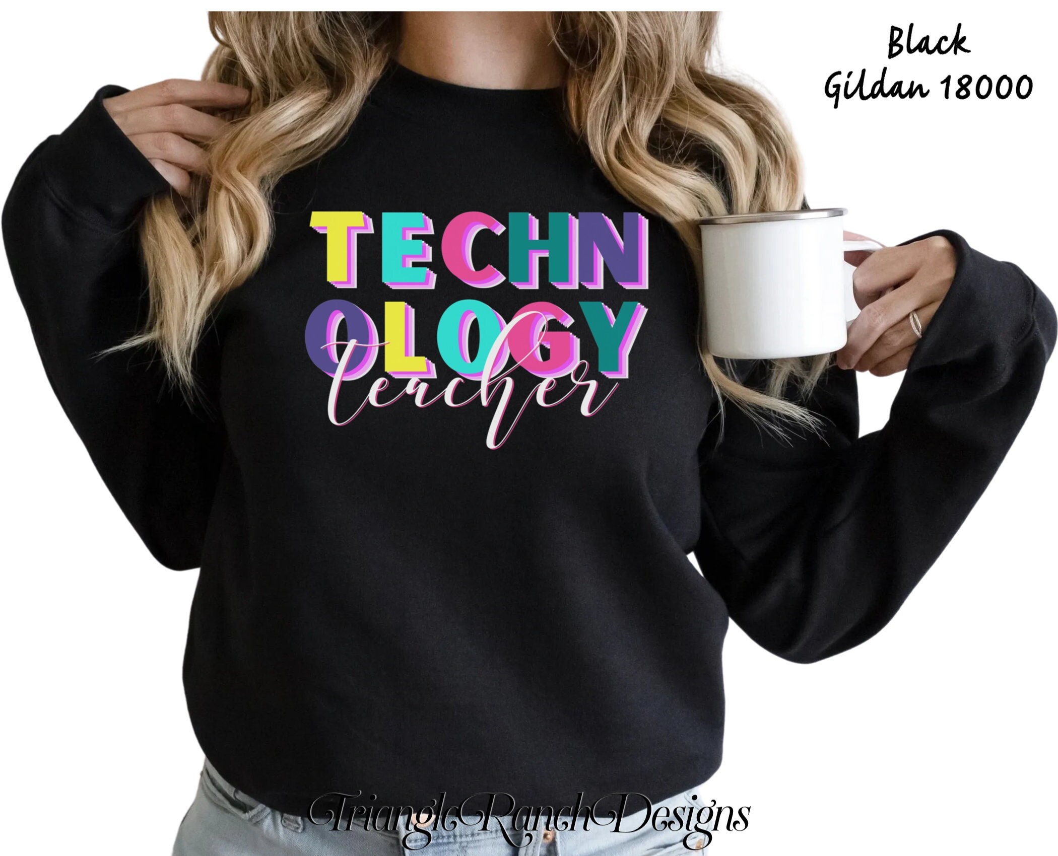 Technology Teacher Sweatshirt TeacherTribe shirt Back to School Colorful Bright Group Sweater Technology Teacher Team Sweater Group Shirt