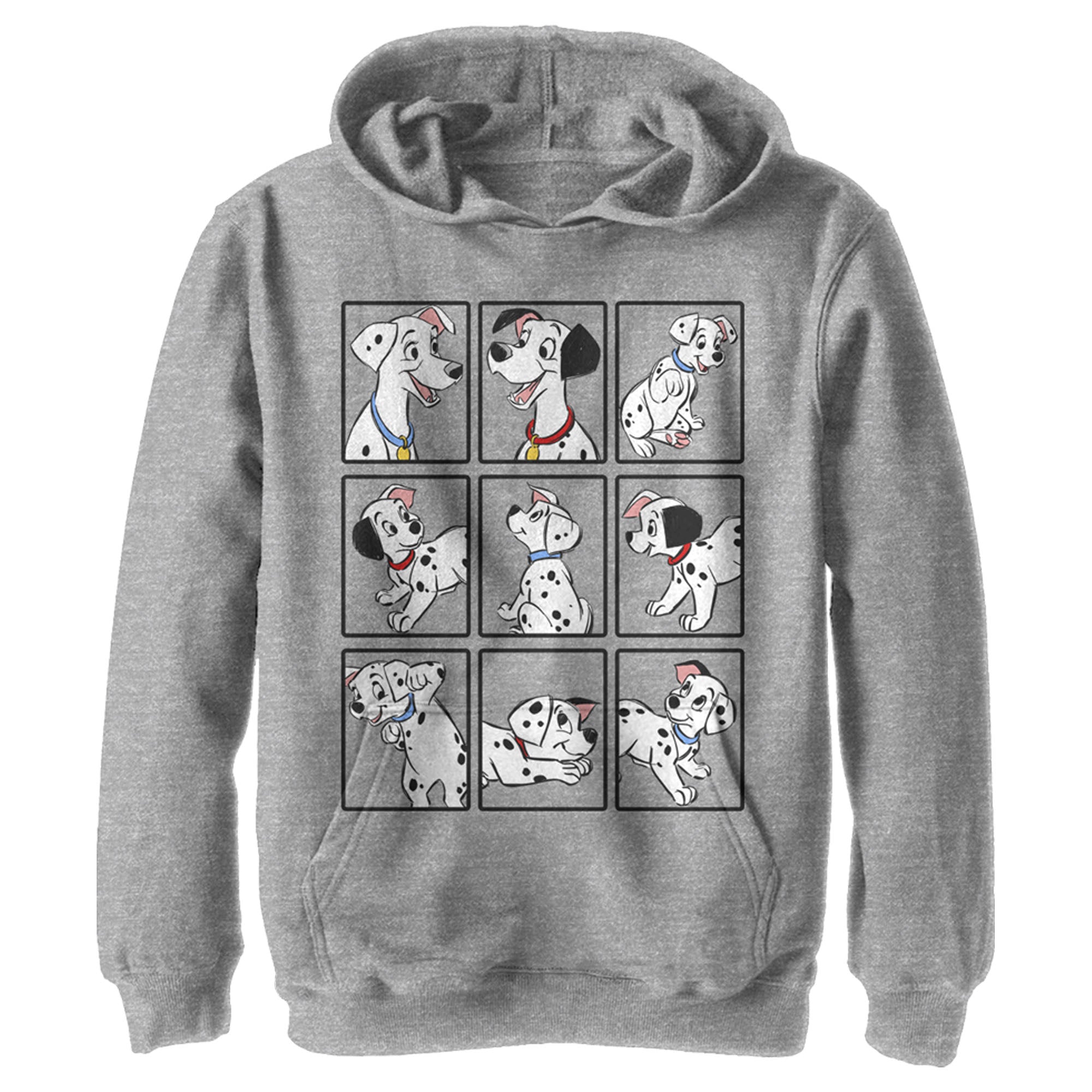 Boy’S One Hundred And One Dalmatians Dog Family In Squares Pull Over Hoodie