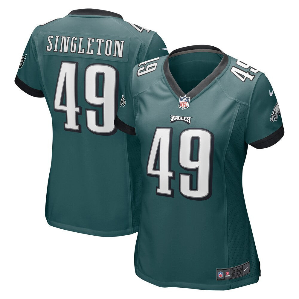 Women’S Philadelphia Eagles Alex Singleton Nike Midnight Green Game Jersey