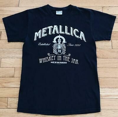 Vintage Metallica Whiskey In The Jar 2005 Made In San Francisco Black T-shirt S 7419