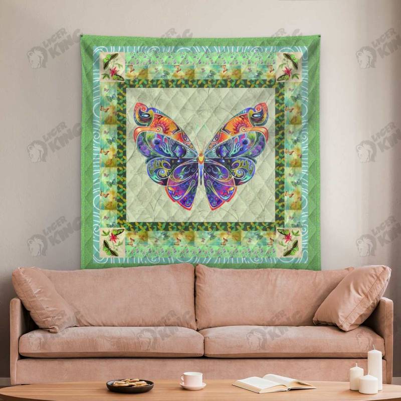 Animal Quilt Butterfly Blanket 1353 L