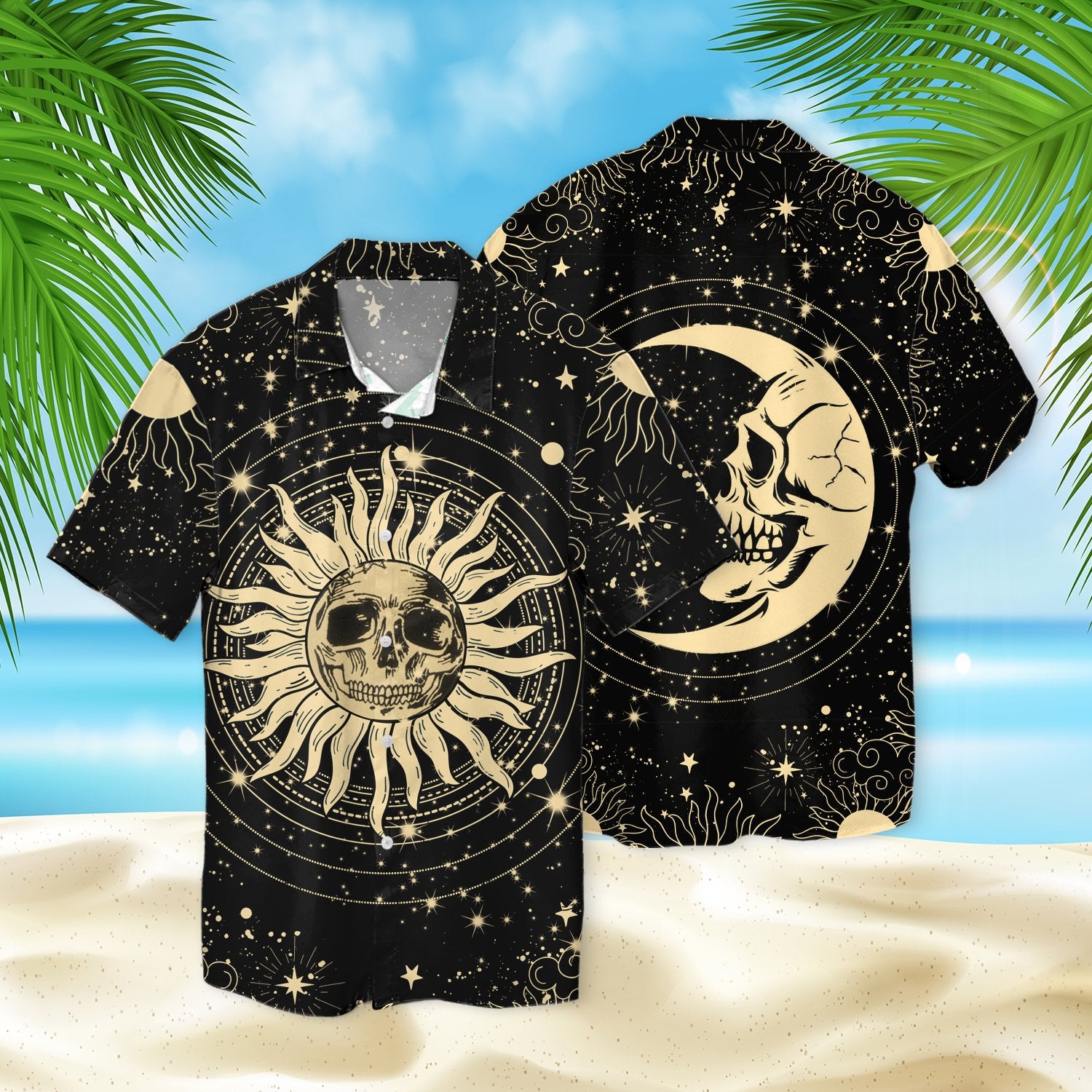 Skull Sun And Moon Hawaii Shirt Ha46979