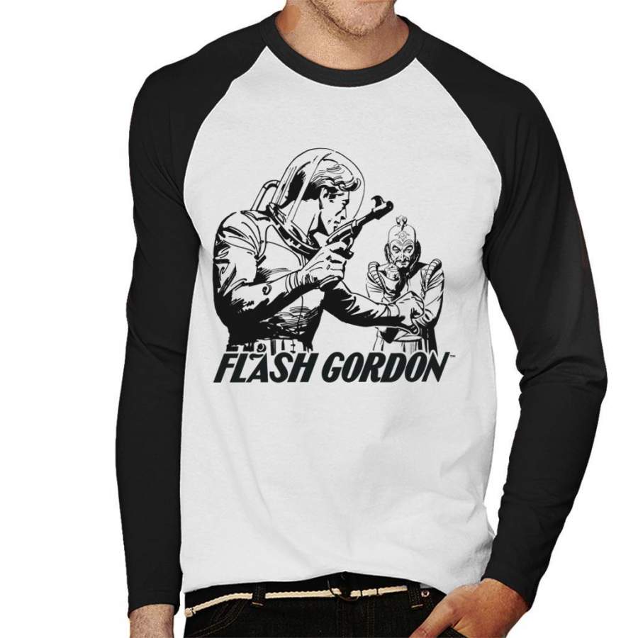 Flash Gordon Ming Face Off Men’s Baseball Long Sleeved T-Shirt