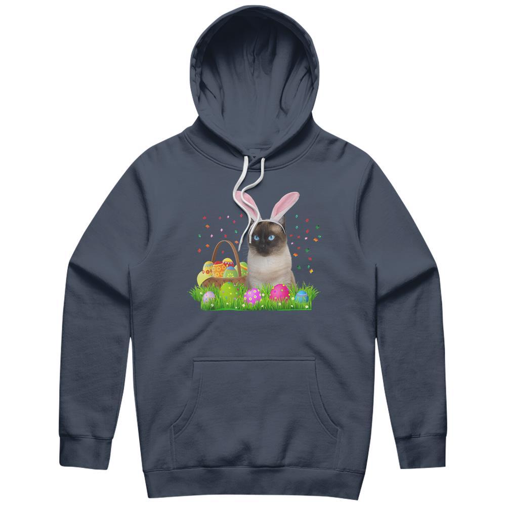 Bunny Siamese Cat Funny Easter Siamese Cat Lover Gifts Hoodie