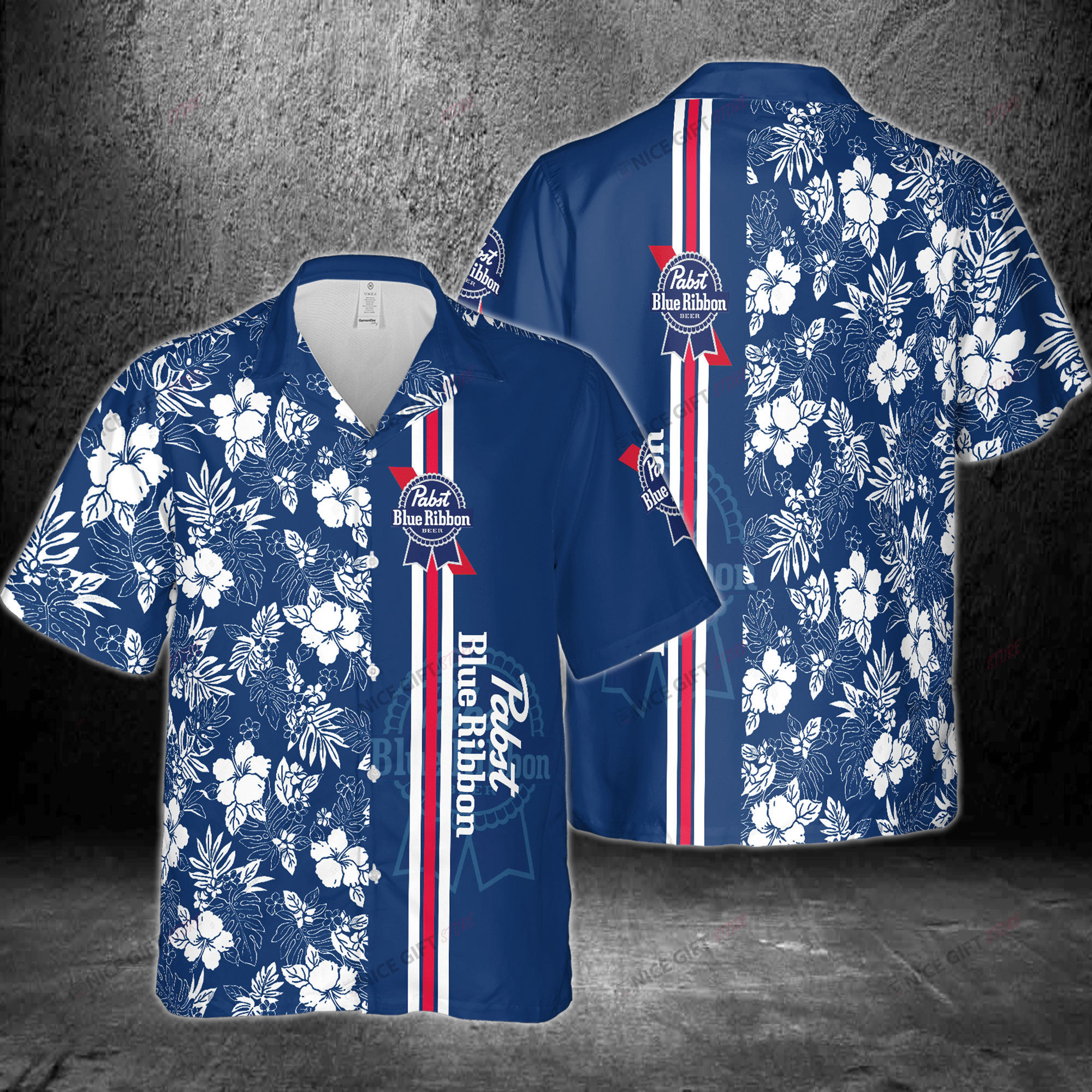 Pabst Blue Ribbon Hawaiian Shirt 3Hs-P7U5