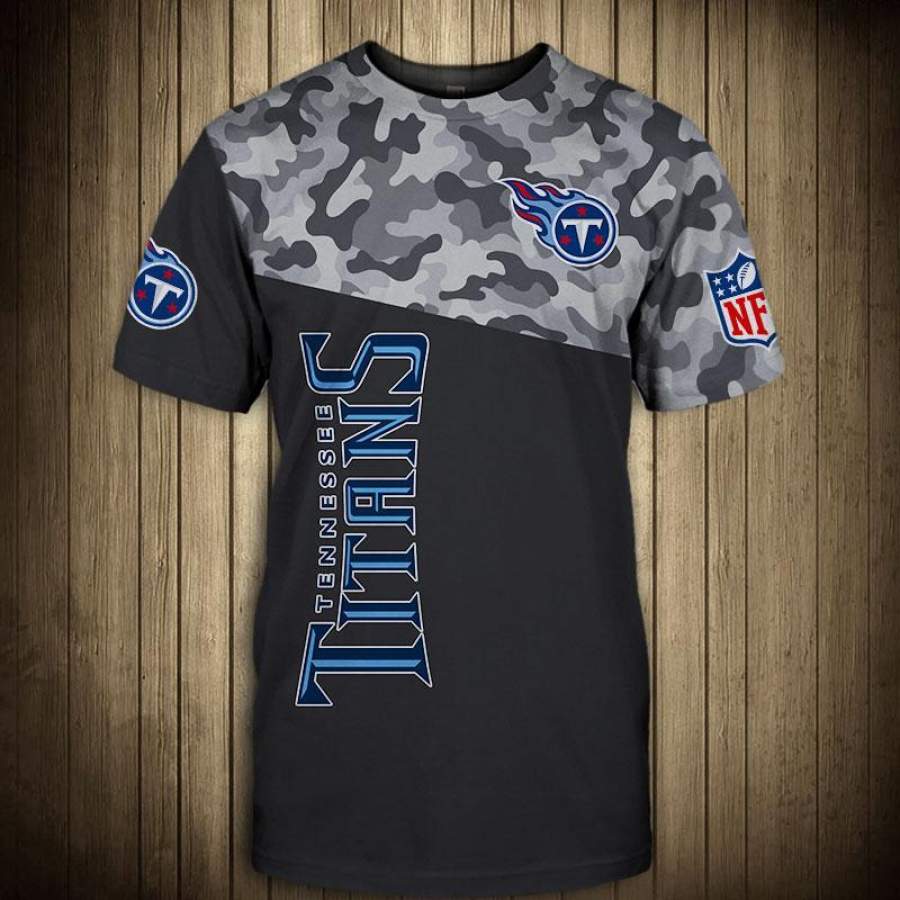 Tennessee Titans Military T T-Shirt 3D All Over Print 3D Short Sleeve