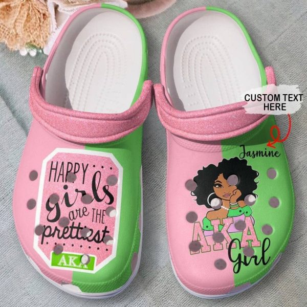 Personalized Aka Girl Adults Crocs Crocband Clog Shoes For Men Women Ht